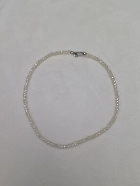 Sparkling Faceted Delicare Bead Necklace - Handmade 15 Inch Choker Layer